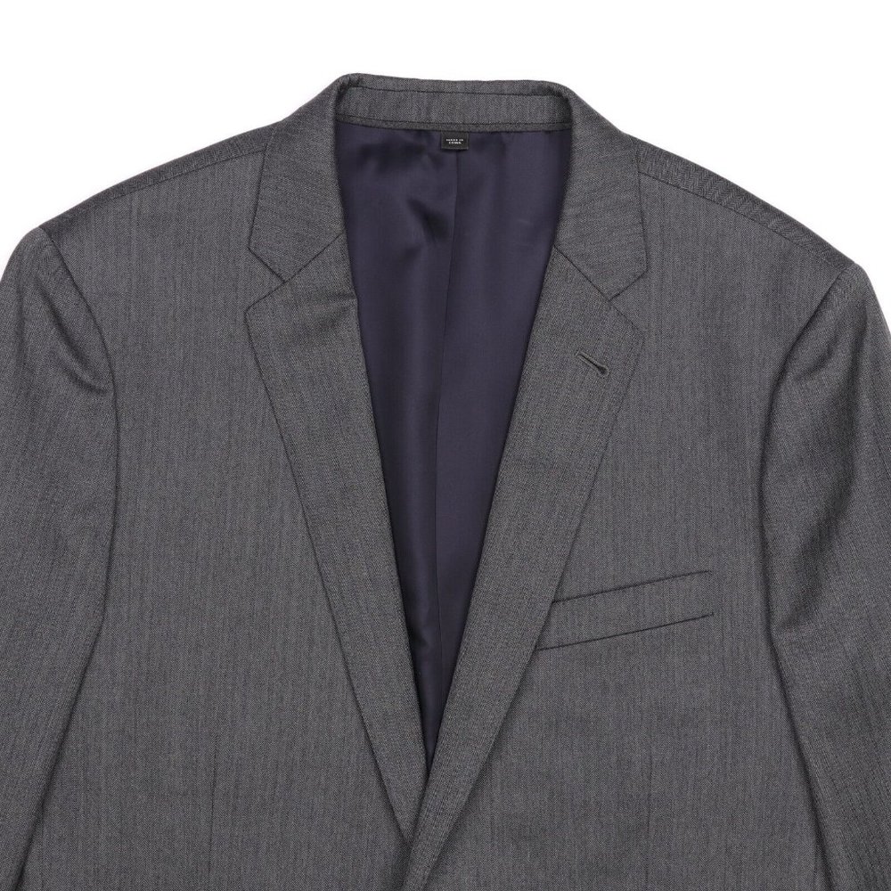 J Crew Ludlow Tollegno 1900 Wool Suit 40L Gray Herringbone 35 X 33 Flat Front - Picture 3 of 14